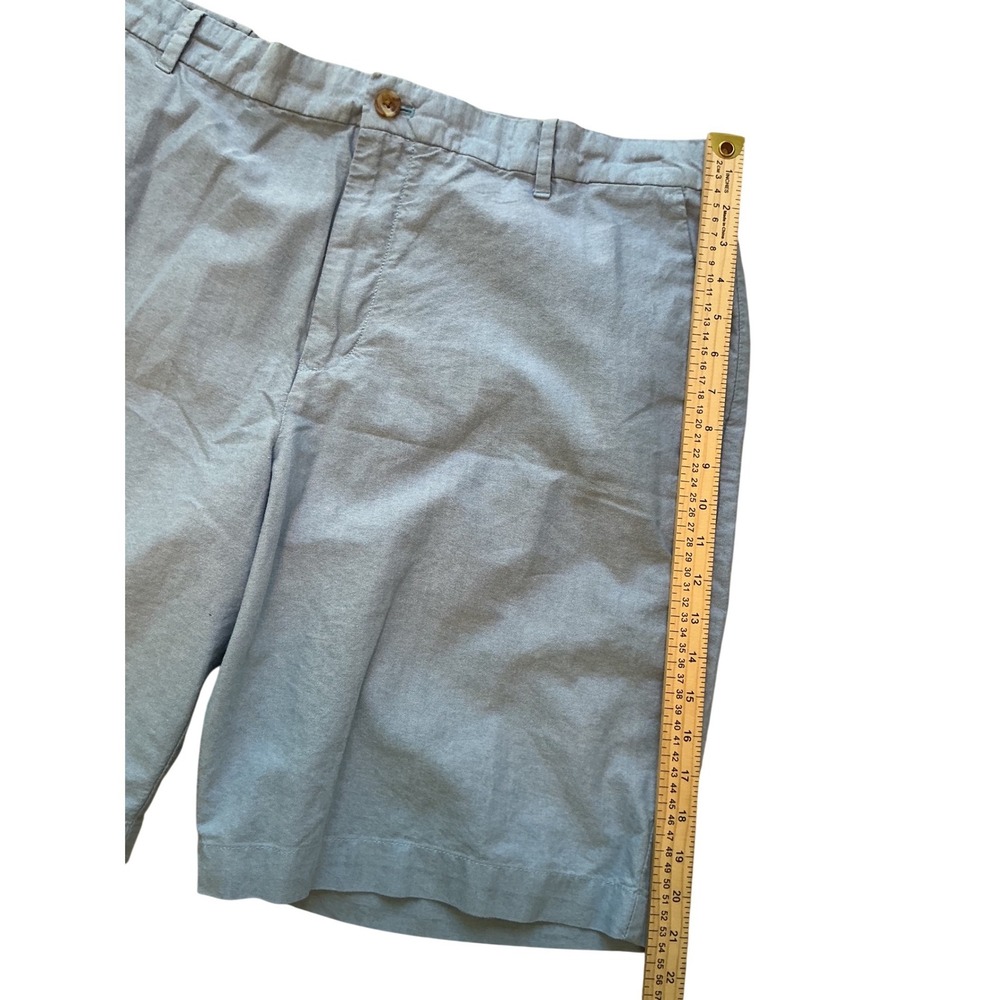 Izod Mens Light Blue Flat Front Cotton Shorts Size 40 Summer Casual Classic - Picture 4 of 8